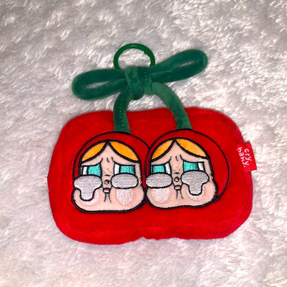 🎁Authentic Like New no package POP MART Cry Baby Red/Green Multi key mini bag